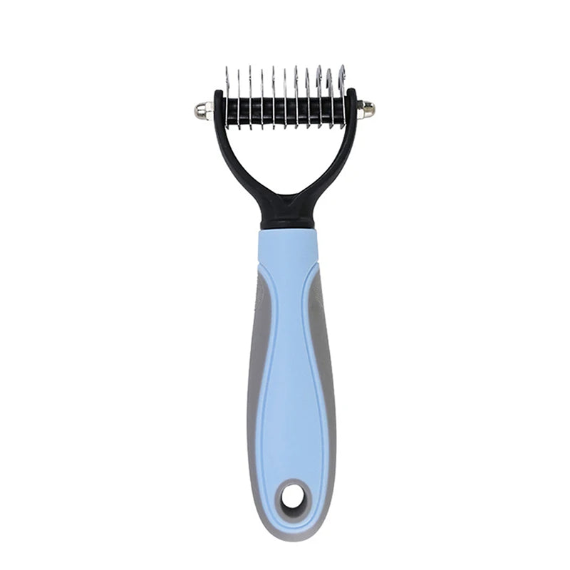 Brosse de déshedding pour chien et chat - Élimine les poils morts - Pet & Cie - Petit - Bleu Clair
