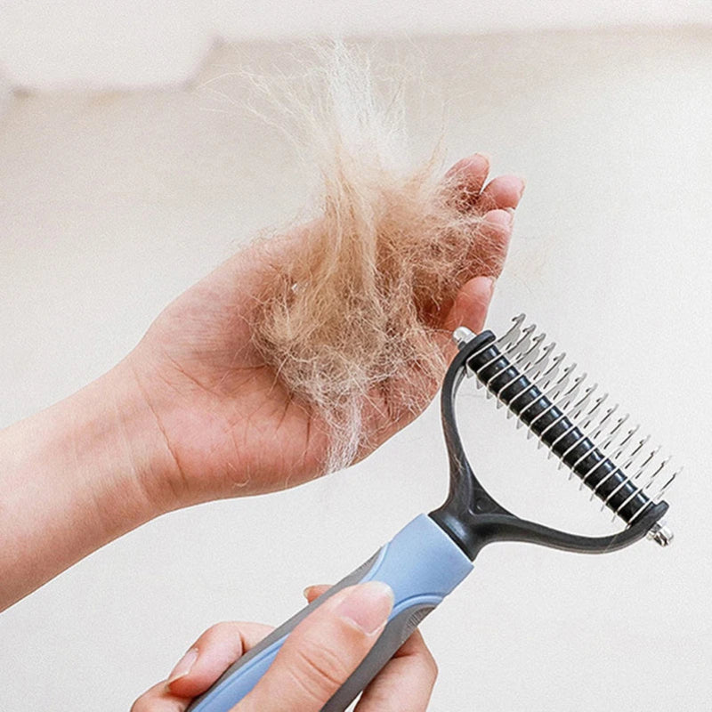 Brosse de toilettage pour animaux - Poignée ergonomique et acier inoxydable - Pet & Cie