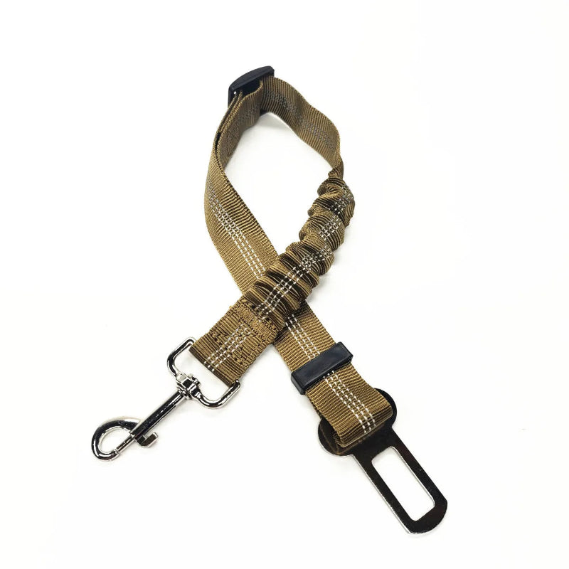 Ceinture de sécurité élastique pour chien - Réglable et anti-chocs - Pet & Cie - Sable