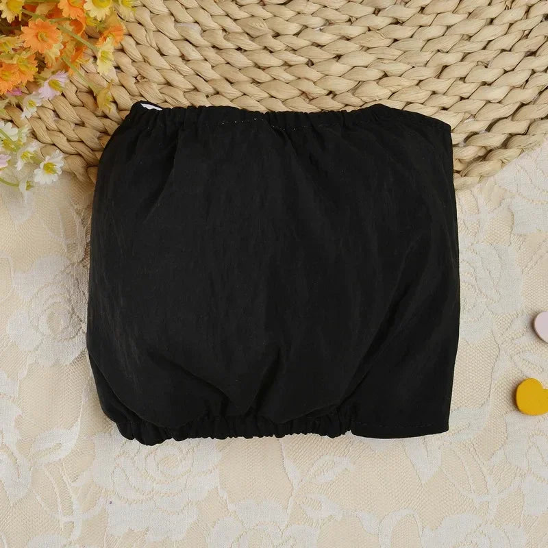 Culotte physiologique lavable pour chien et chat - Protection hygiénique - Pet & Cie - Elastique - Noir