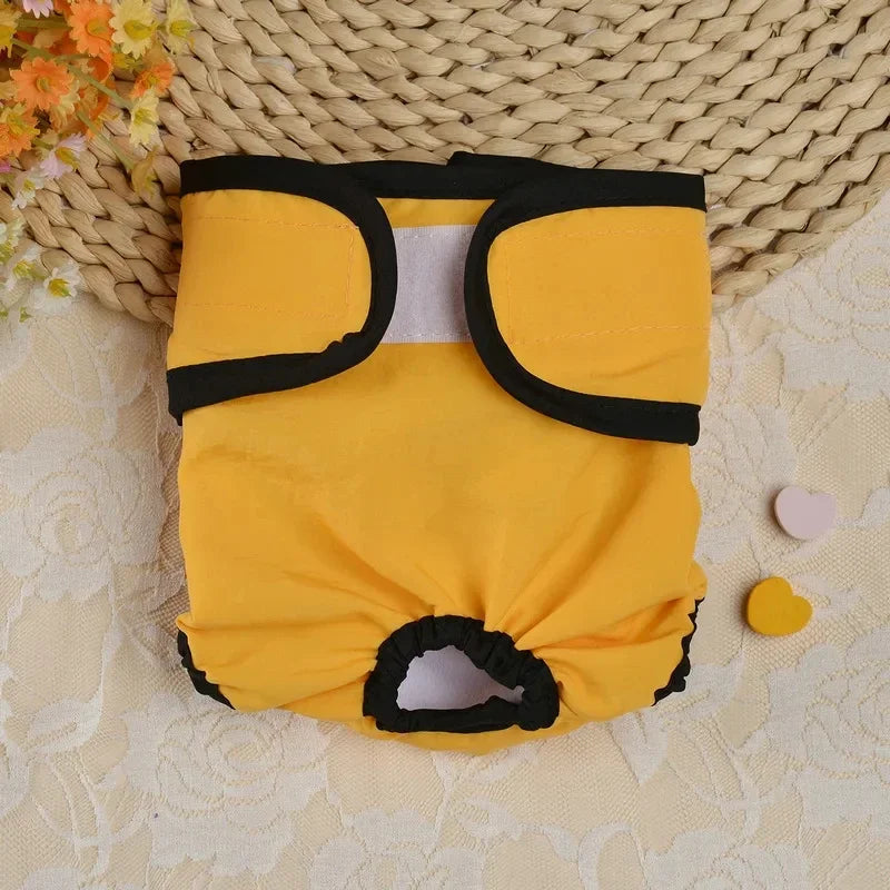 Culotte physiologique lavable pour chien et chat - Protection hygiénique - Pet & Cie - Scratches - Jaune