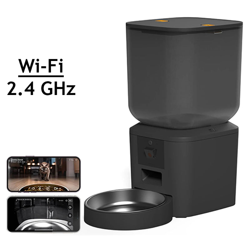 Distributeur automatique avec caméra 1080p - Surveillance et contrôle à distance - 1 Bol - 2.4GHz