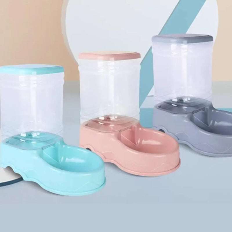 Ensemble du distributeur économique d’eau et nourriture pour animaux