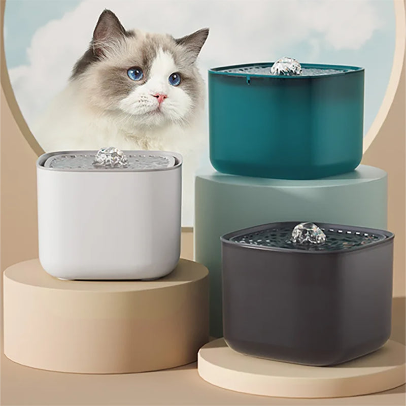 Fontaine à eau automatique 3L pour chat - Filtration continue