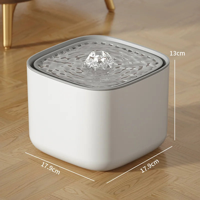 Fontaine à eau automatique 3L pour chat - Filtration continue - Blanc