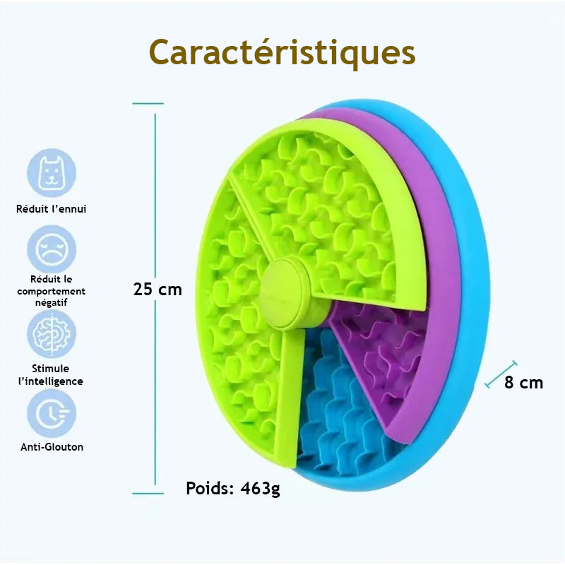 Gamelle interactive anti-glouton pour chien - Alimentation lente & jeu éducatif