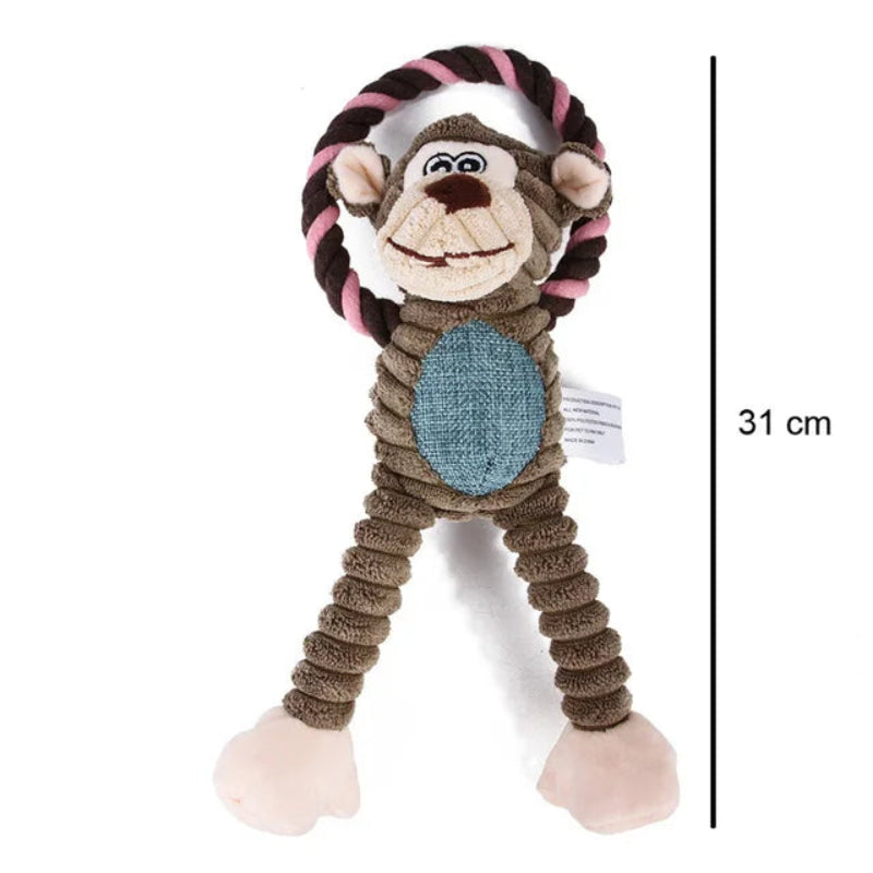 Jouet en peluche lion pour chien - Résistant et interactif - Pet & Cie - Singe