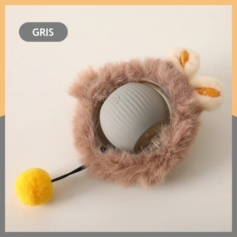 Jouet interactif pour chat - Balle intelligente rechargeable avec queue - Gris Fourrure