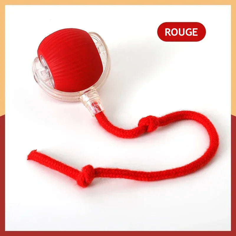 Jouet interactif pour chat - Balle intelligente rechargeable avec queue - Rouge