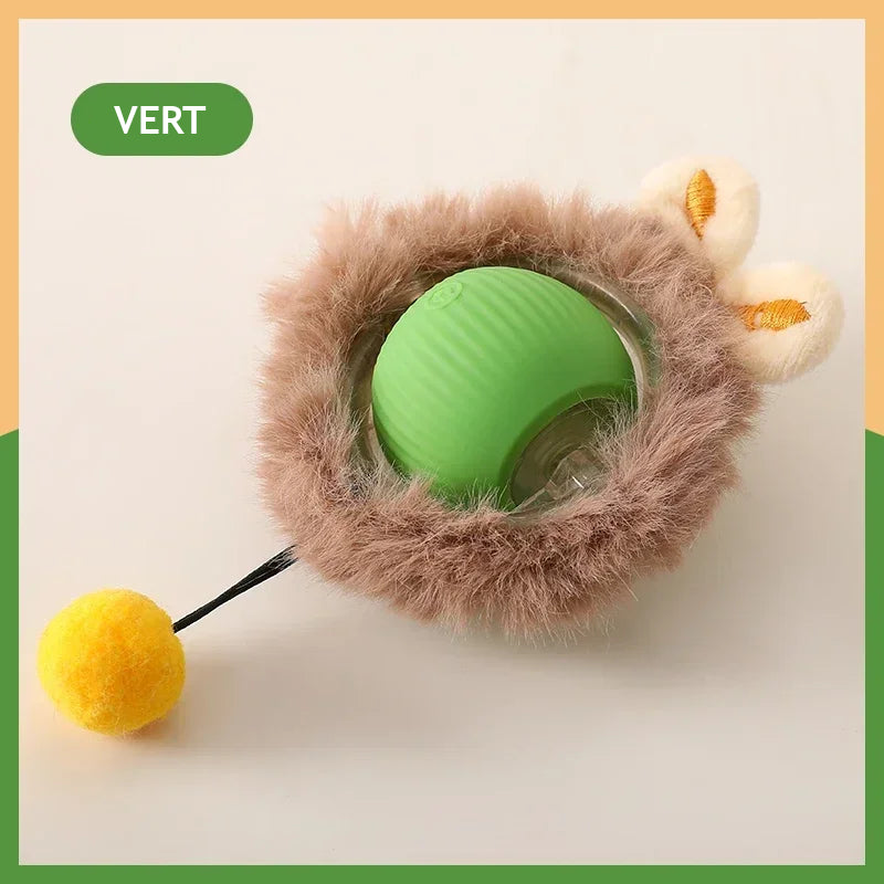 Jouet interactif pour chat - Balle intelligente rechargeable avec queue - Vert Fourrure