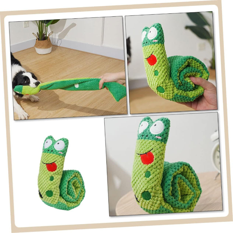 Jouet en peluche grenouille pour chien - Mastication et stimulation - Pet & Cie - Démonstration