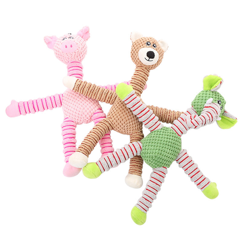 Jouet en peluche anti-morsures pour chien - Résistant et amusant - Pet & Cie