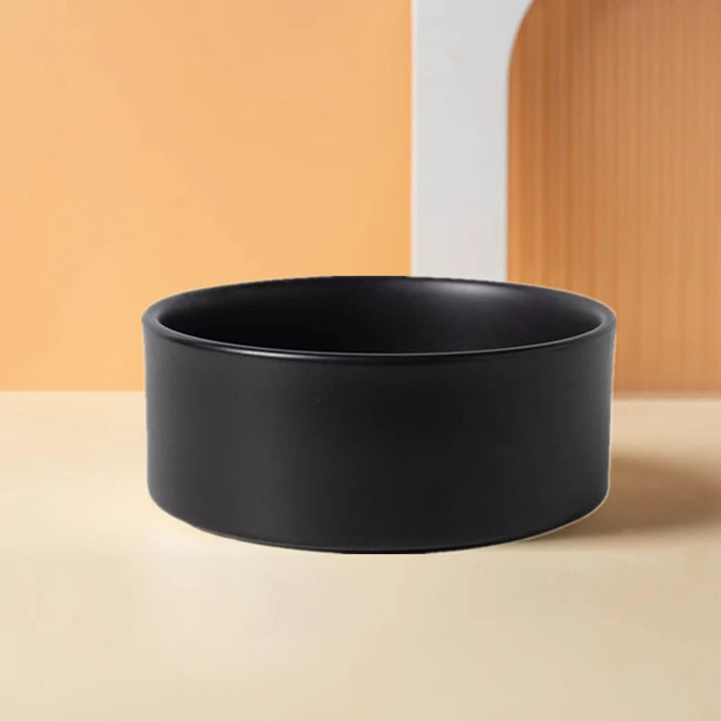 Bol en céramique élégant pour animaux - Facile à nettoyer - Uni Noir
