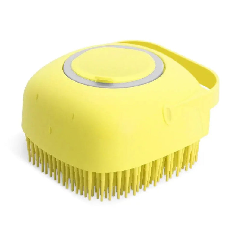 Brosse de bain en silicone 2 en 1 pour chien et chat – Pet & Cie - Jaune