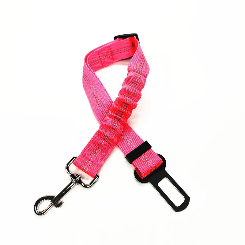Ceinture de sécurité élastique pour chien - Réglable et anti-chocs - Pet & Cie - Fuschia