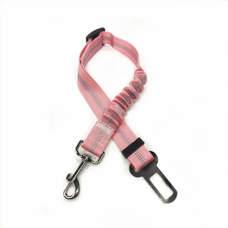 Ceinture de sécurité élastique pour chien - Réglable et anti-chocs - Pet & Cie - Rose