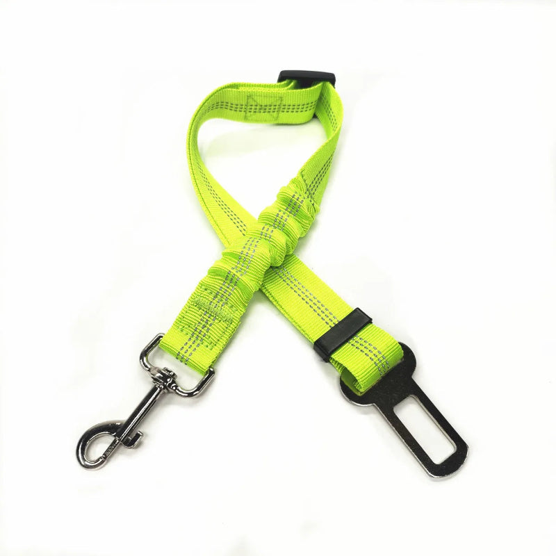 Ceinture de sécurité élastique pour chien - Réglable et anti-chocs - Pet & Cie - Vert