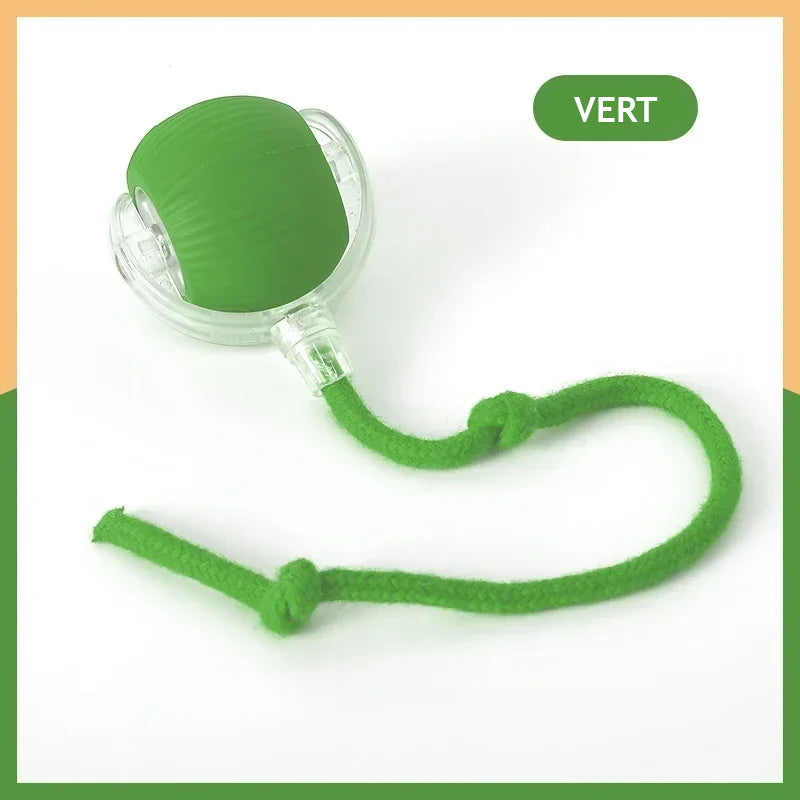 Jouet interactif pour chat - Balle intelligente rechargeable avec queue - Vert