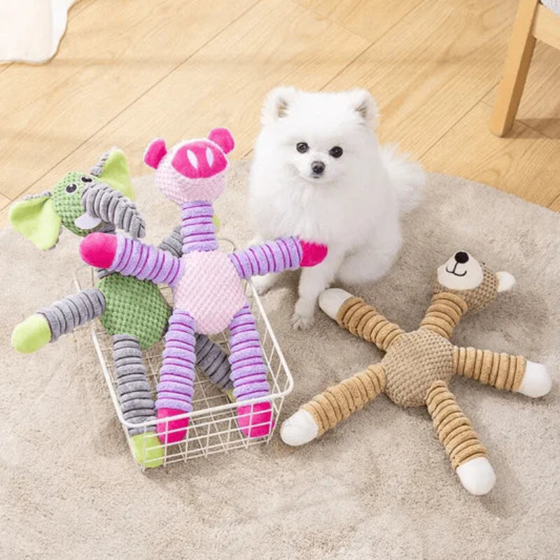 Jouet en peluche ultra-résistant pour chien - Stimulation et mastication - Pet & Cie